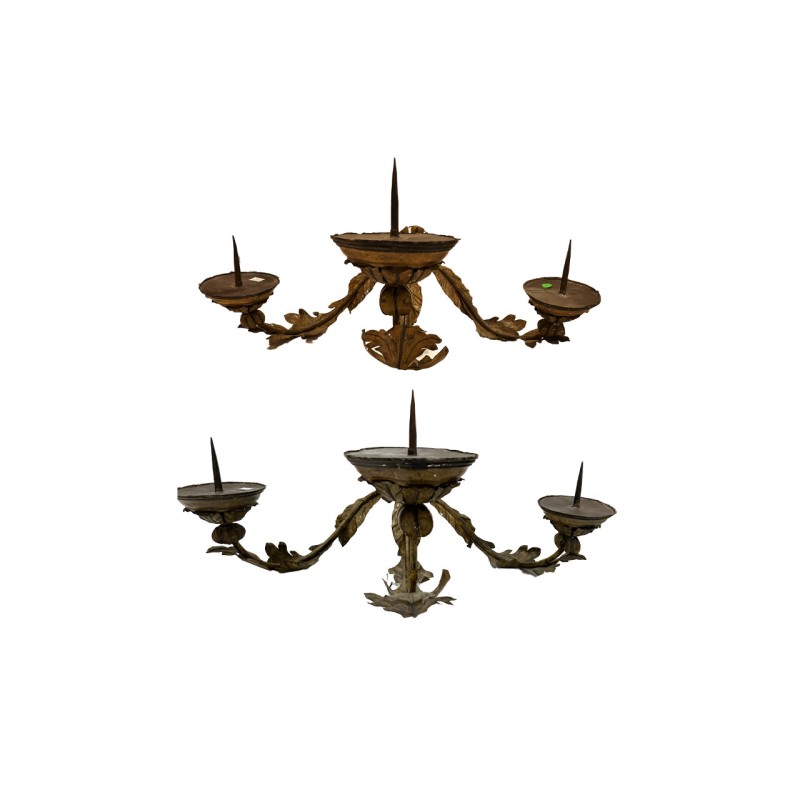 Pair of Sconces, 18th Century 3 Arm (2 Pair Available)