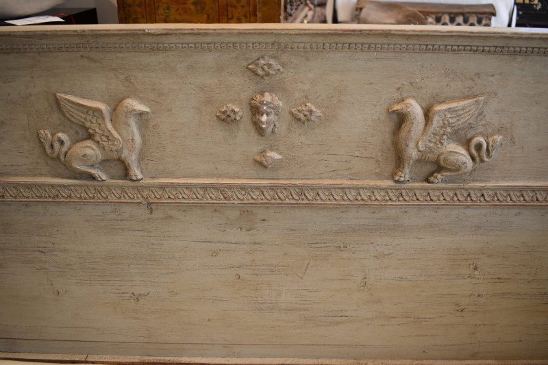 Swedish Bench with Neoclassical Carving - Image 3