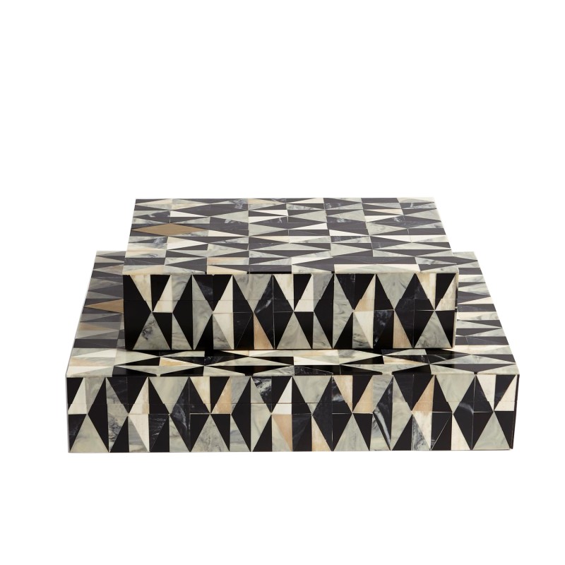 Decorative Brass Diamond Inlay Box