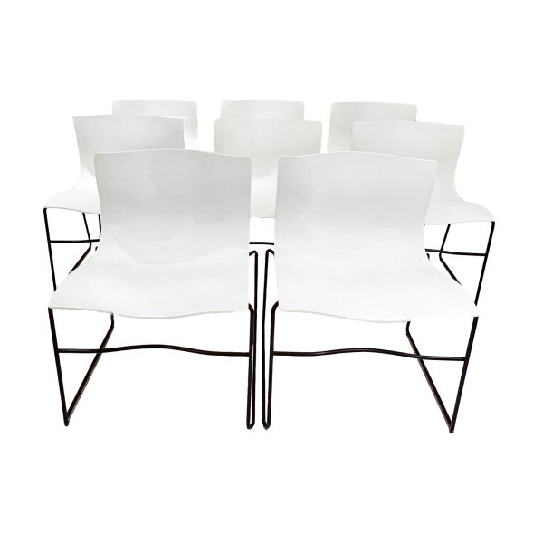 Set of 8 Massimo Vignelli for Knoll Handkerchief Chairs