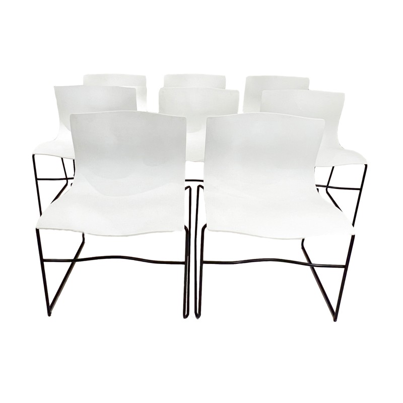 Set of 8 Massimo Vignelli for Knoll Handkerchief Chairs