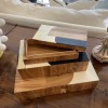 Decorative Wooden Inlaid Box - Black/Ivory - Image 2