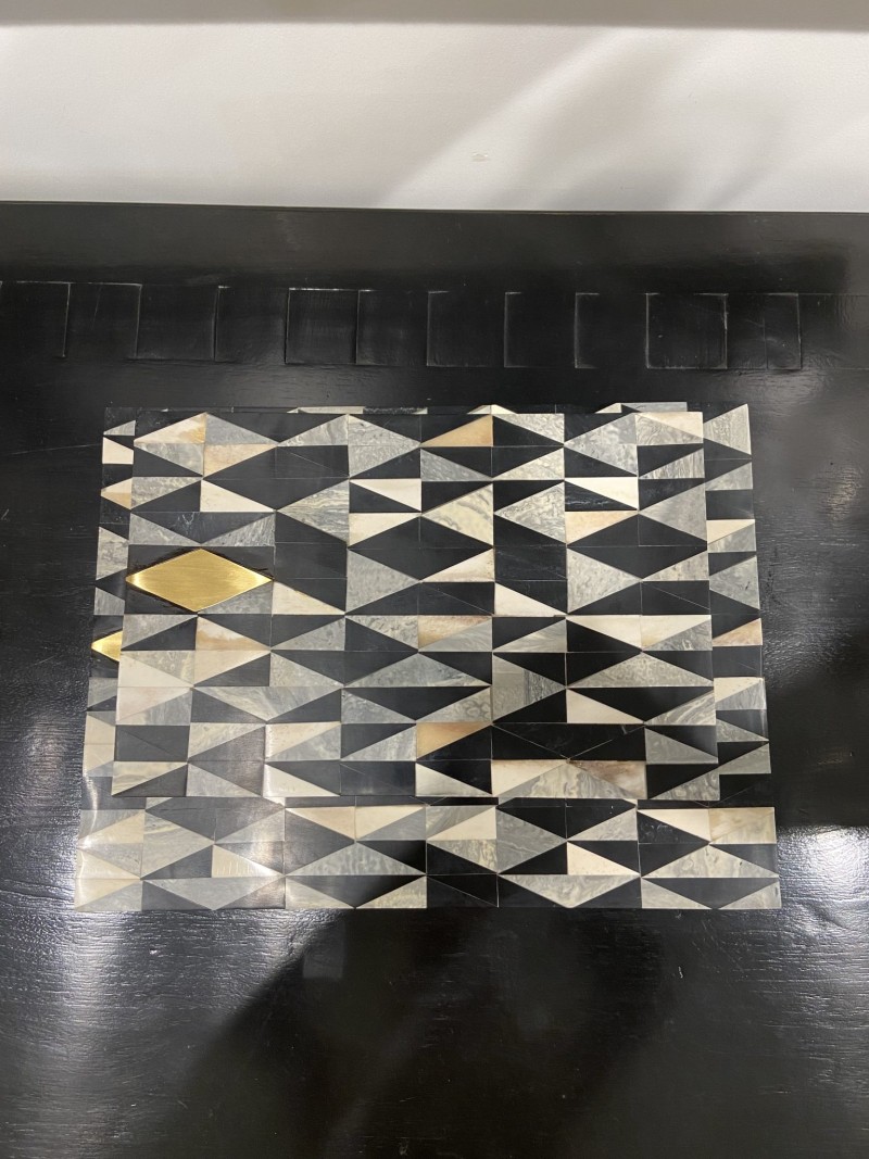 Decorative Brass Diamond Inlay Box - Image 4