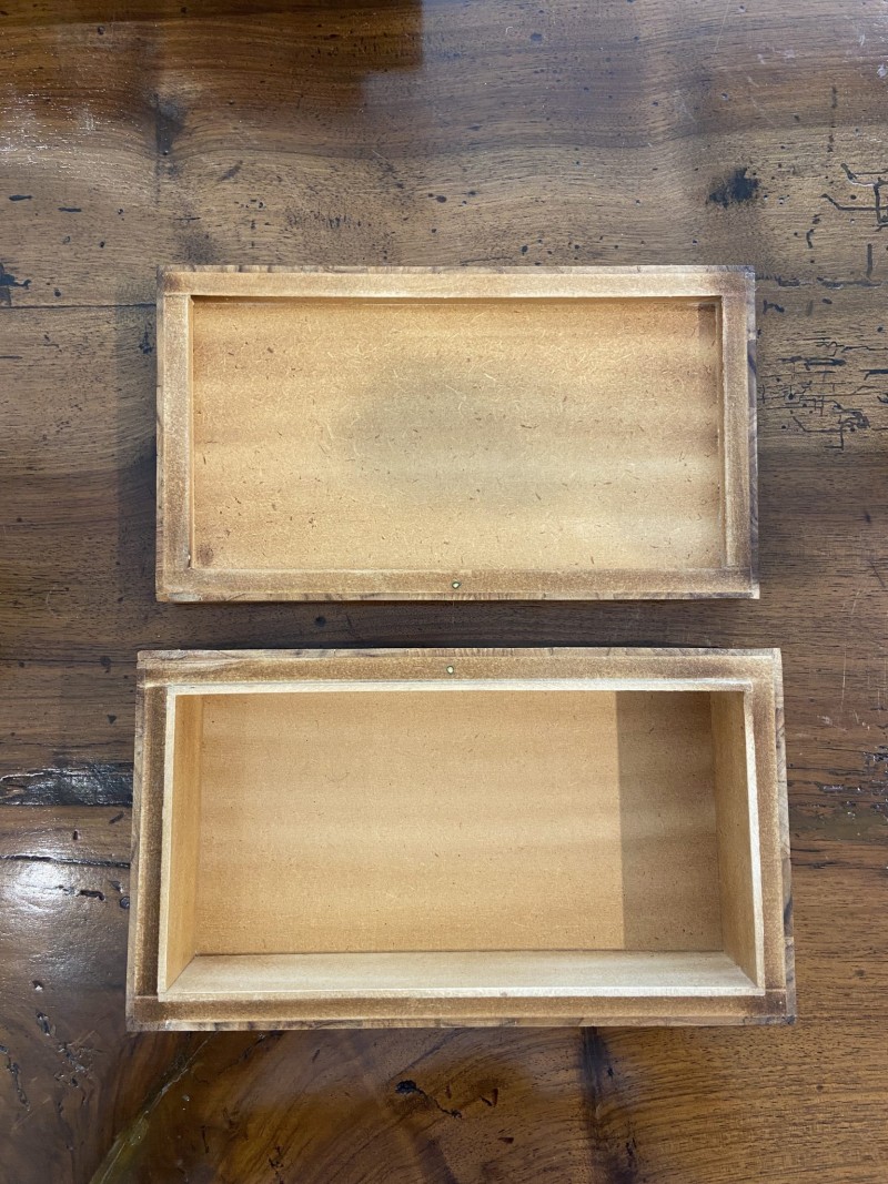 Decorative Wooden Inlaid Box - Black/Ivory - Image 5