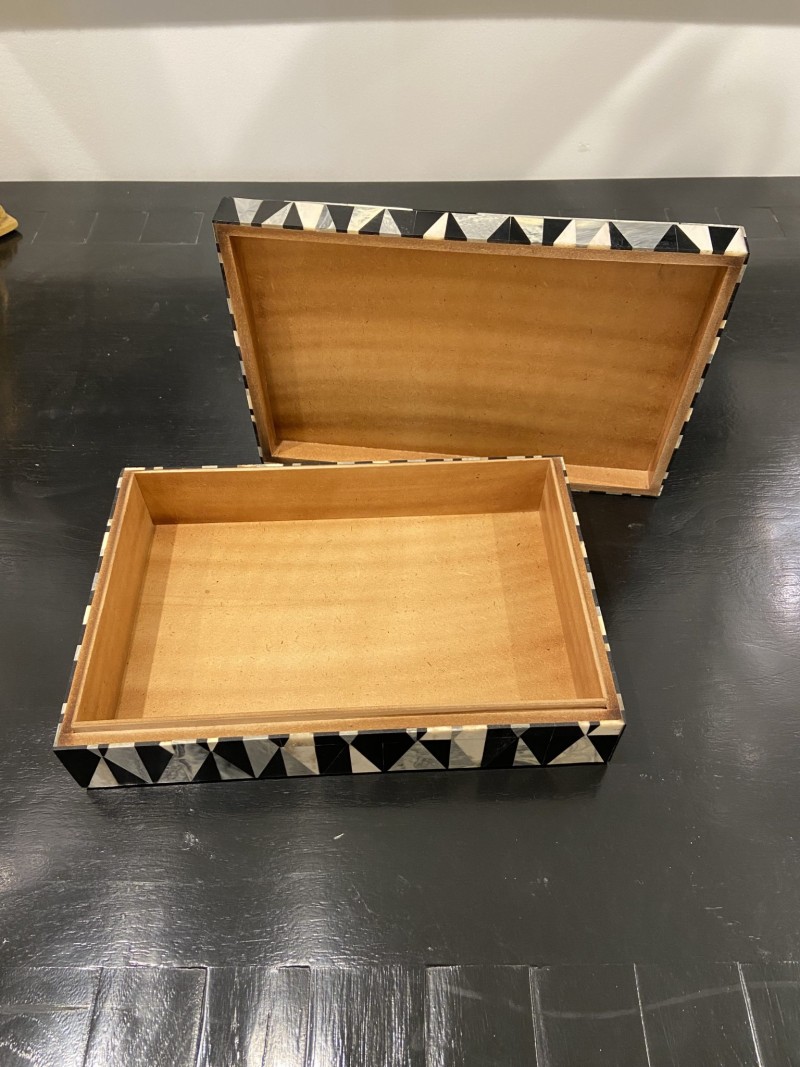 Decorative Brass Diamond Inlay Box - Image 5