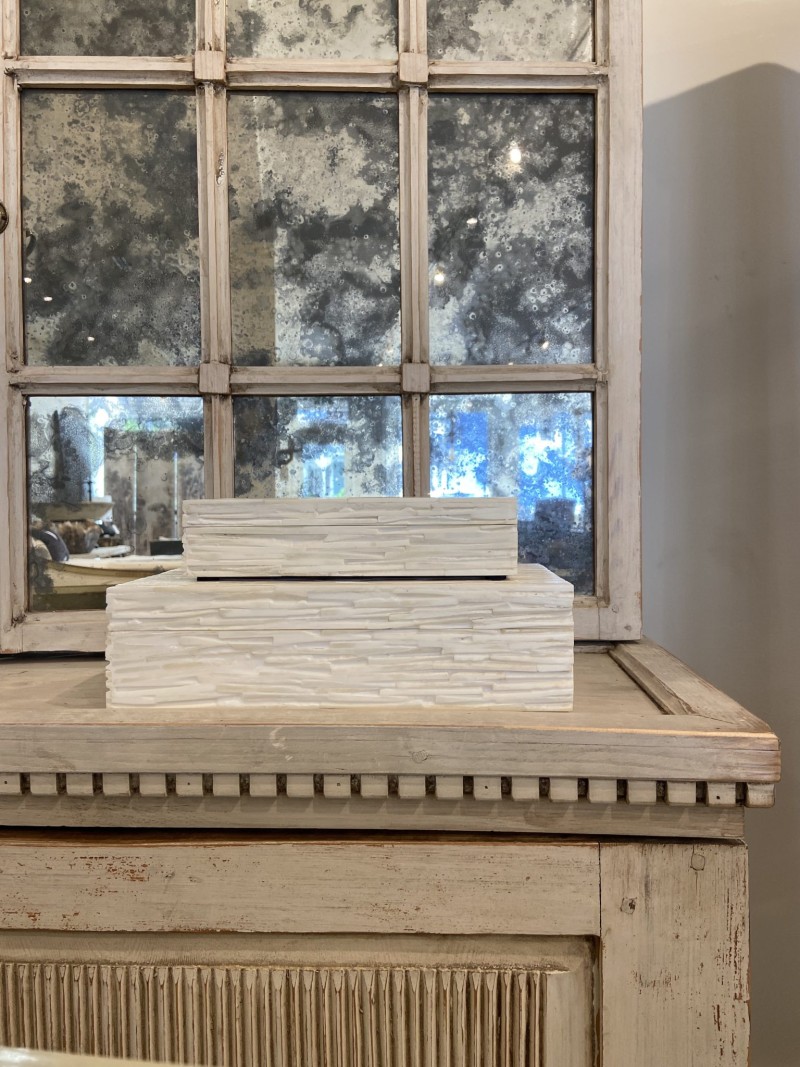 Decorative Chiseled Bone Storage Box - Image 3