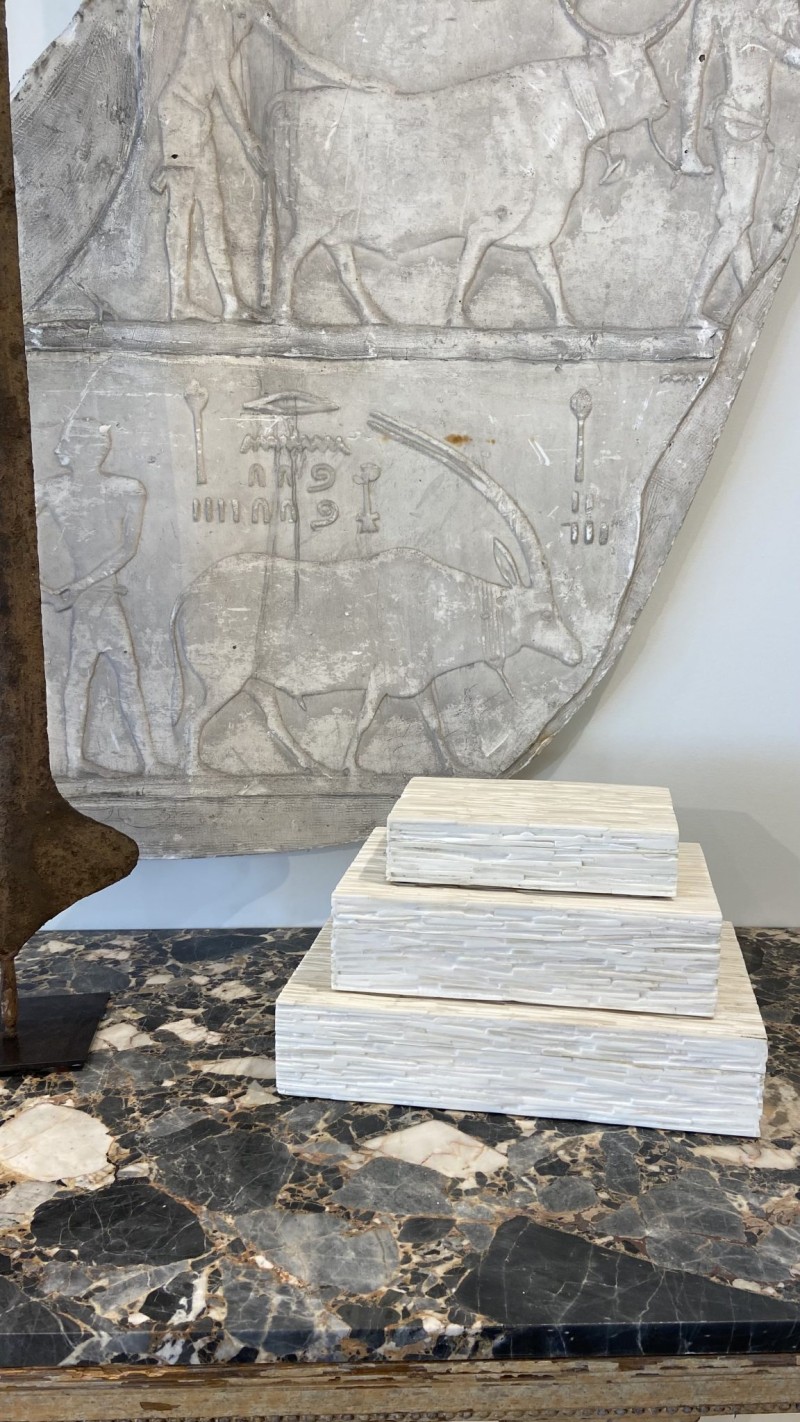 Decorative Chiseled Bone Storage Box - Image 2