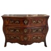 18th Century Louis XIV/XV Walnut Bombe Chest with Hoof Foot