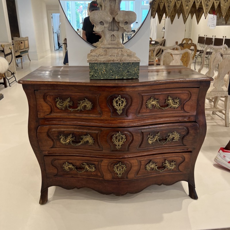 18th Century Louis XIV/XV Walnut Bombe Chest with Hoof Foot - Image 2