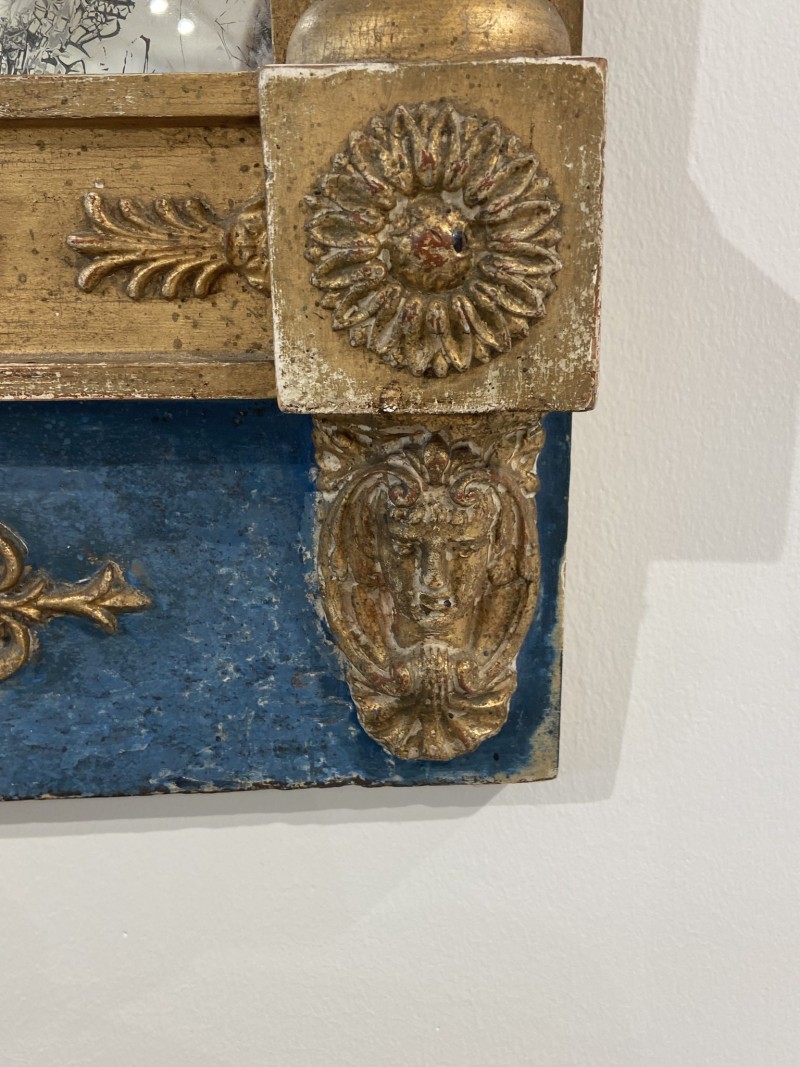 19th Century Swedish Turquoise Mirror - Image 7