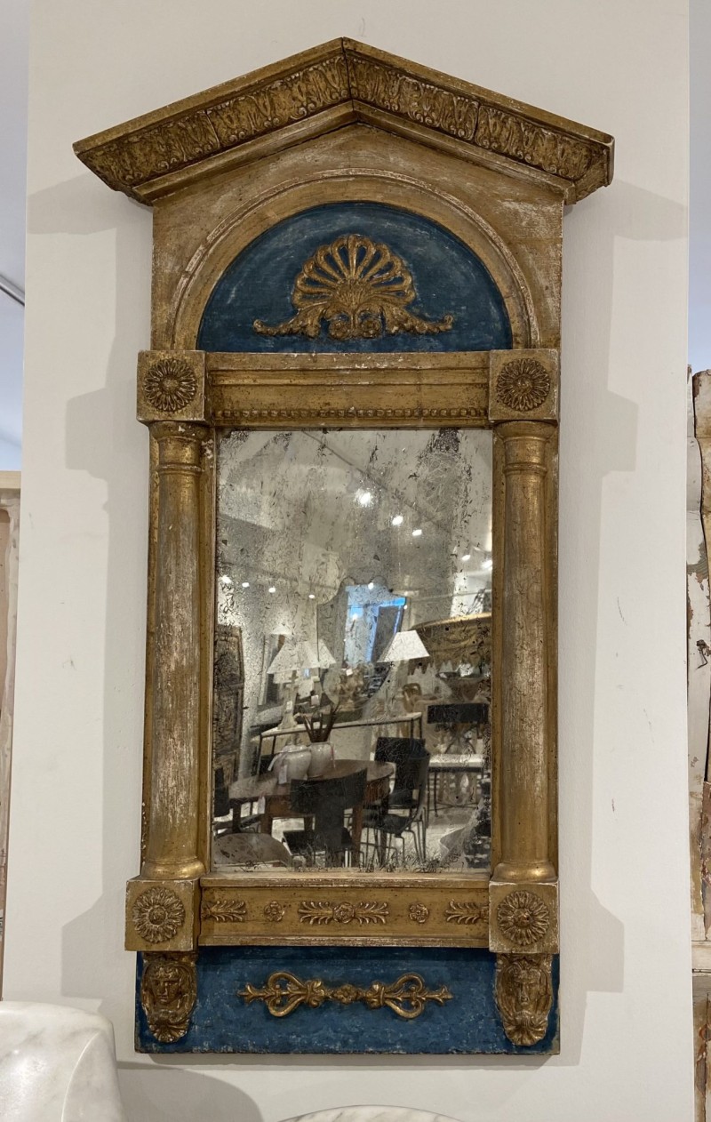 19th Century Swedish Turquoise Mirror - Image 2