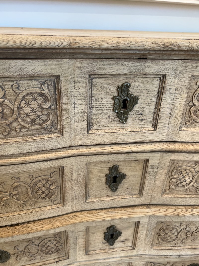 18th Century Bleached Oak Chest (Liege, Belgium) - Image 8