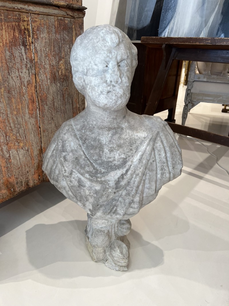 17th Century Marble Bust of Man - Image 2
