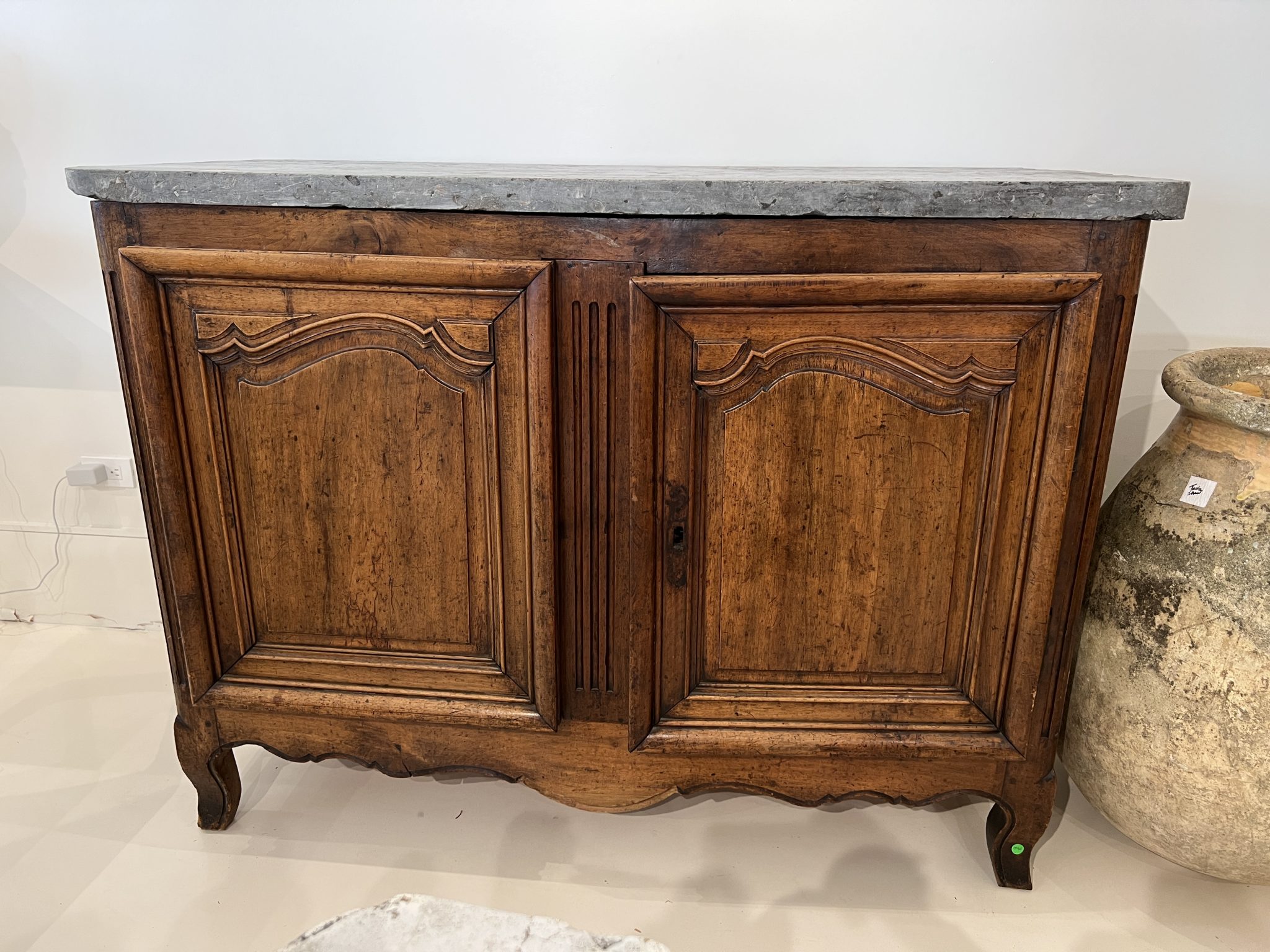 Transition Louis XIV Buffet with Belgian Blue Stone Top - Image 2