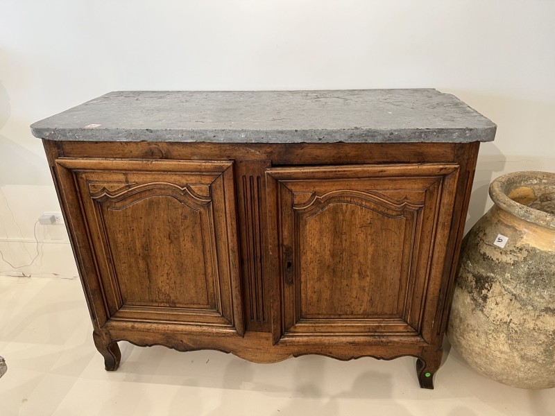 Transition Louis XIV Buffet with Belgian Blue Stone Top - Image 3