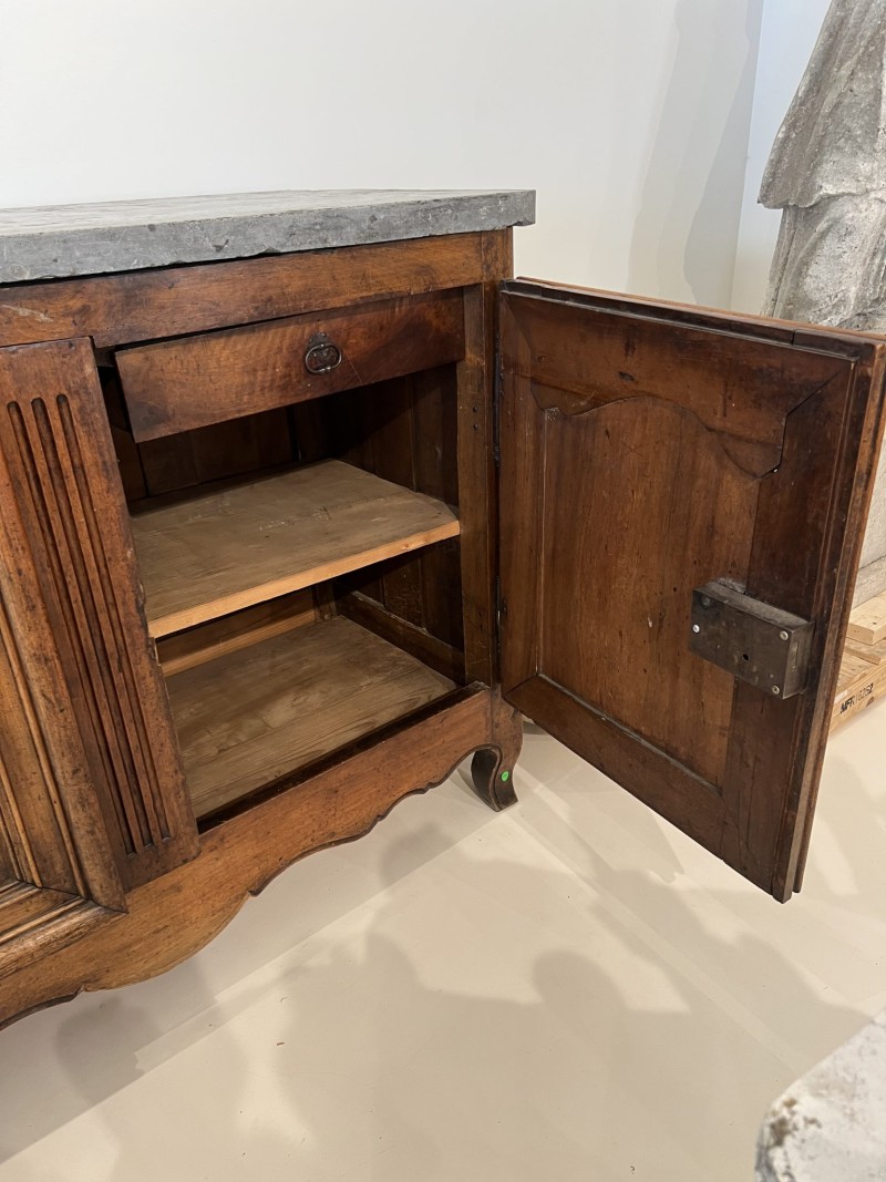 Transition Louis XIV Buffet with Belgian Blue Stone Top - Image 6