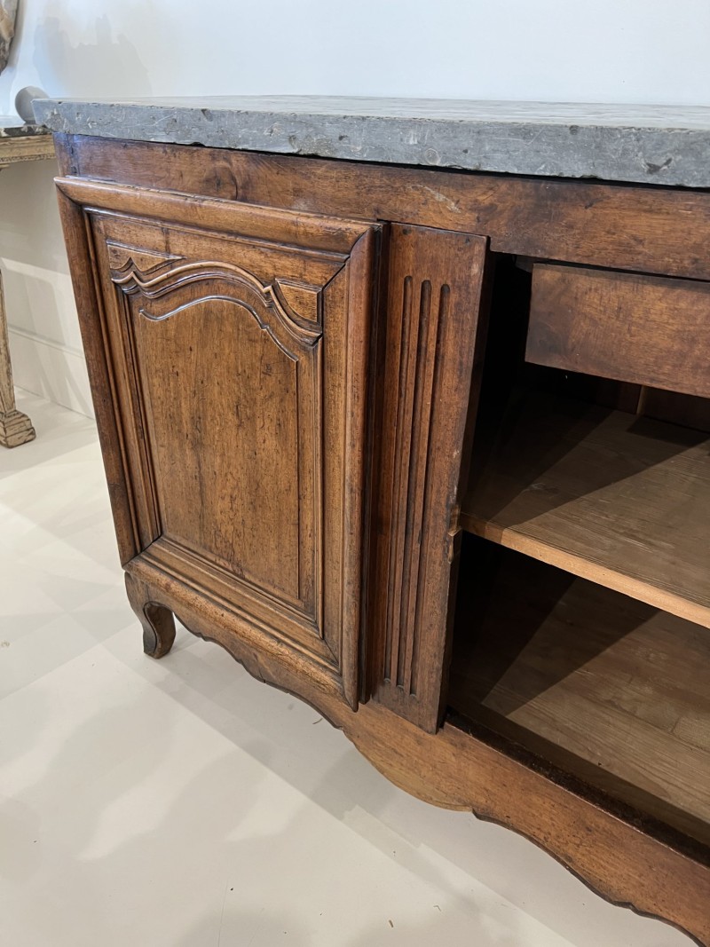 Transition Louis XIV Buffet with Belgian Blue Stone Top - Image 7