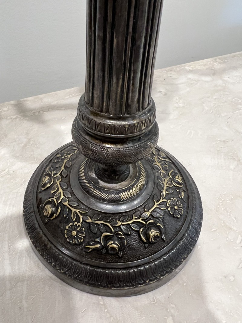 Pair Silver Double Candlesticks - Image 7
