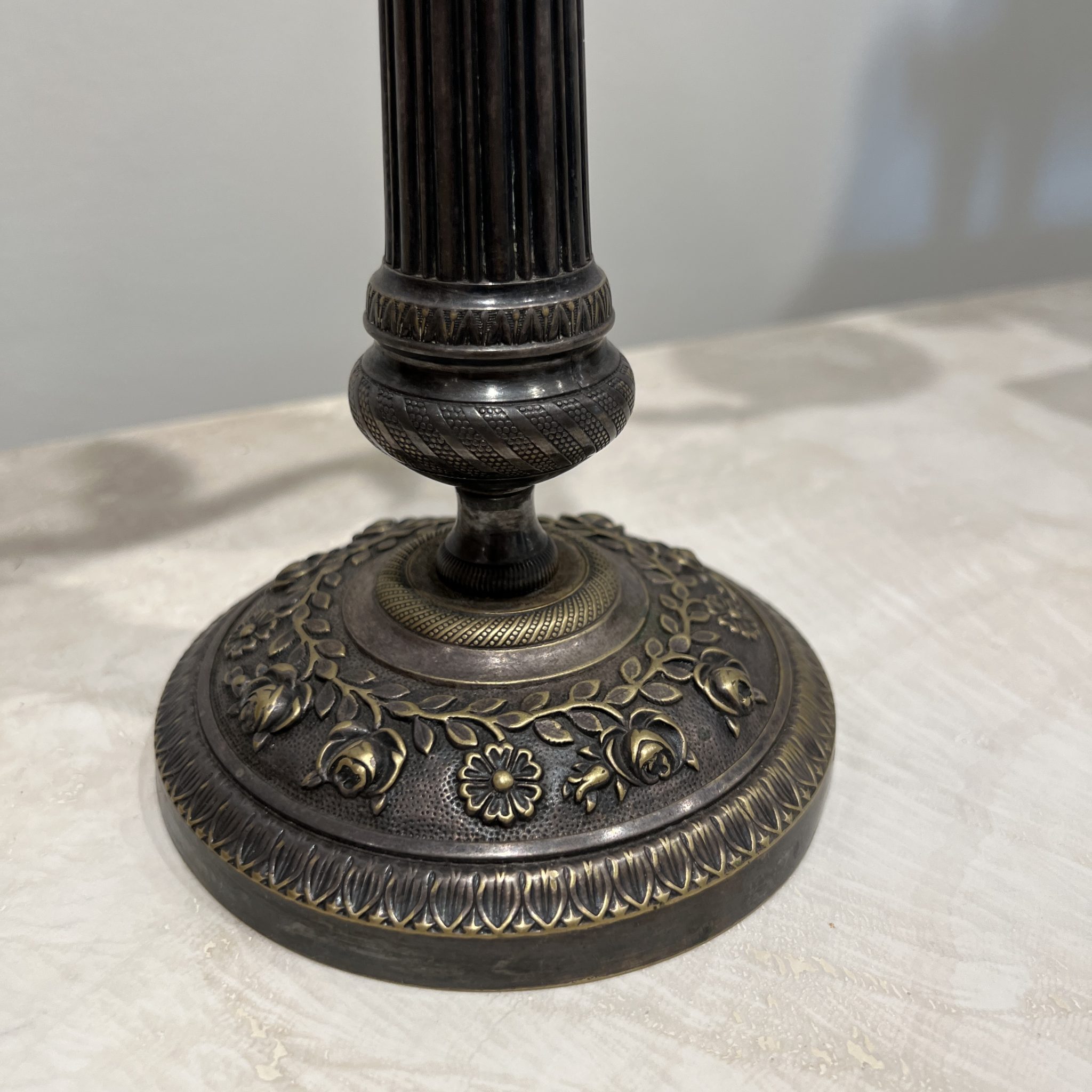 Pair Silver Double Candlesticks - Image 5