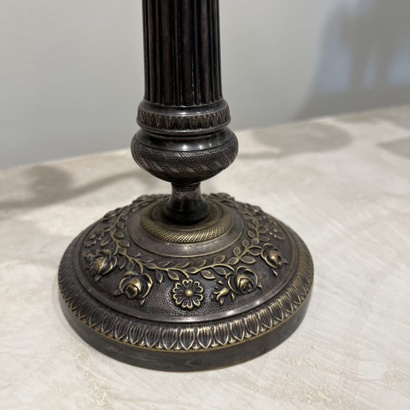 Pair Silver Double Candlesticks - Image 5