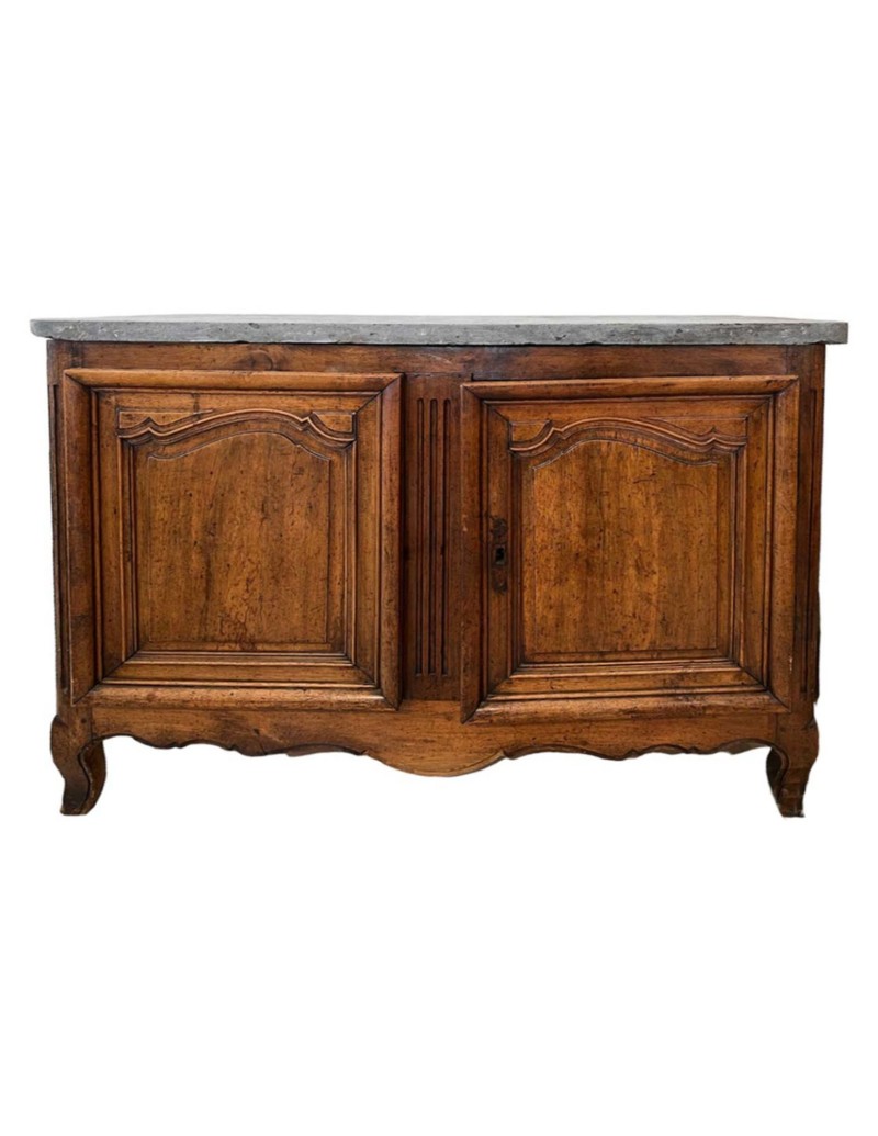 Transition Louis XIV Buffet with Belgian Blue Stone Top
