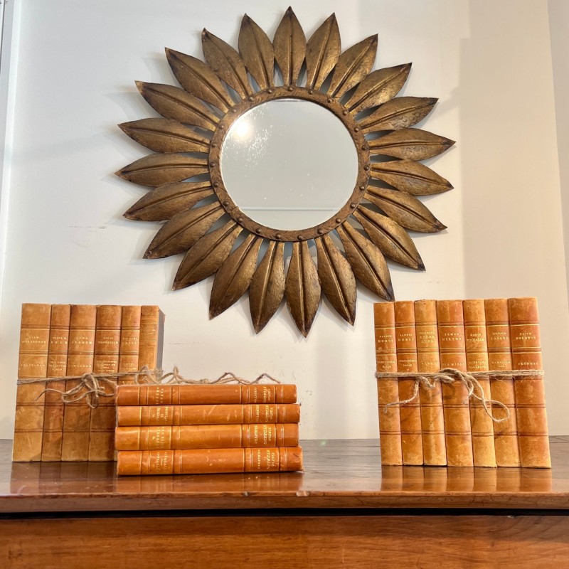 Large Gilded Iron Leaf Mirror - Image 5
