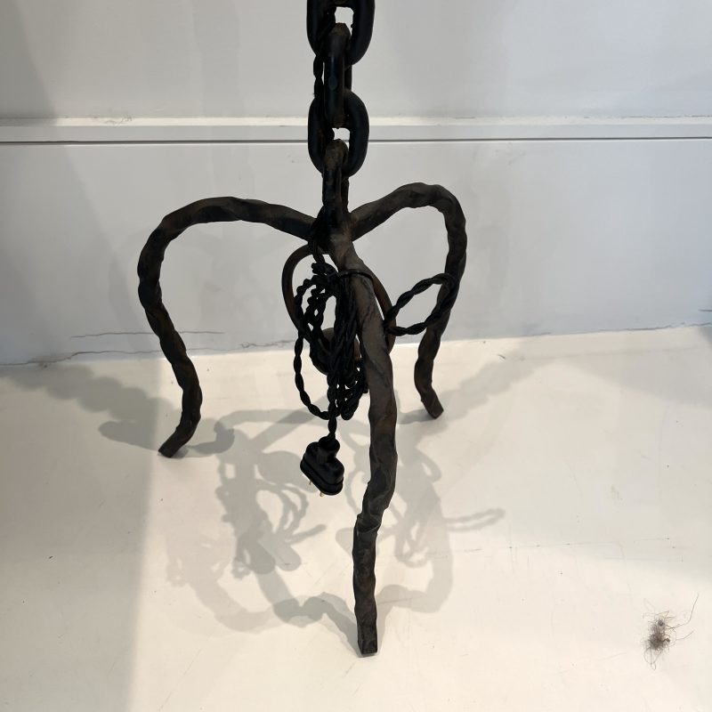 Vintage Black Chain Link Floor Lamp - Image 9