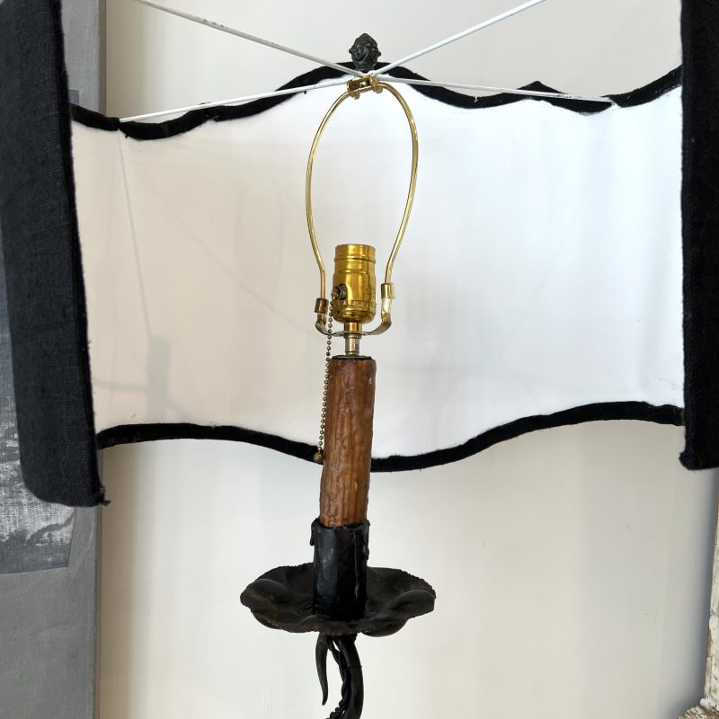 Vintage Black Chain Link Floor Lamp - Image 5