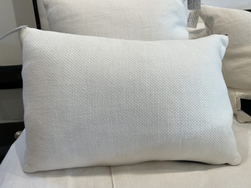 Heavy Black Belgian Linen on Oyster Pillow - Image 3