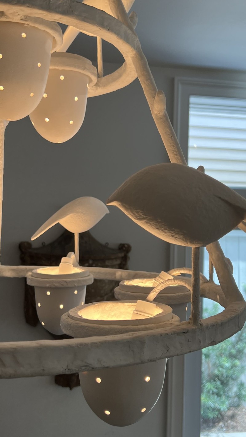 Contemporary European Plaster Chandelier - Image 4