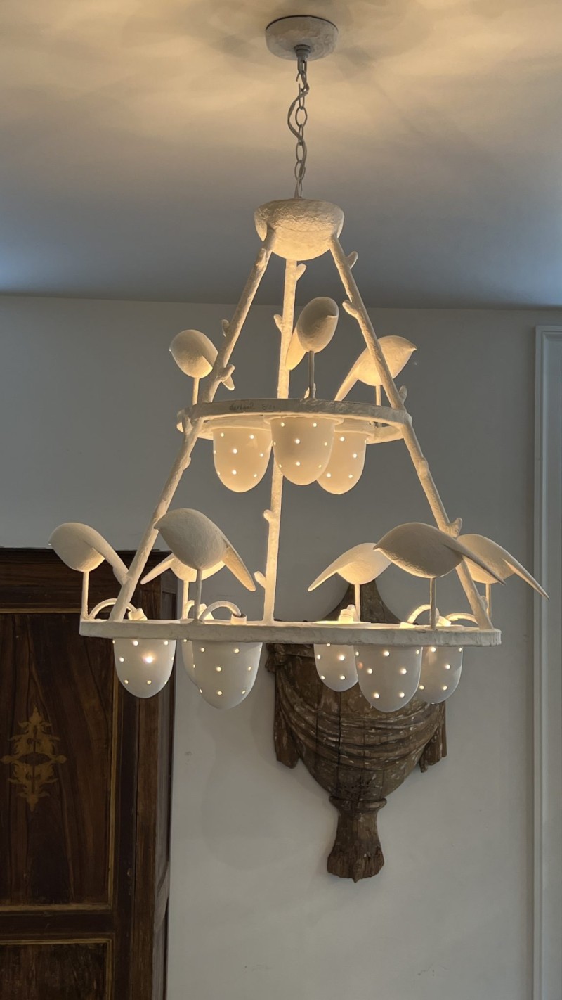 Contemporary European Plaster Chandelier - Image 11