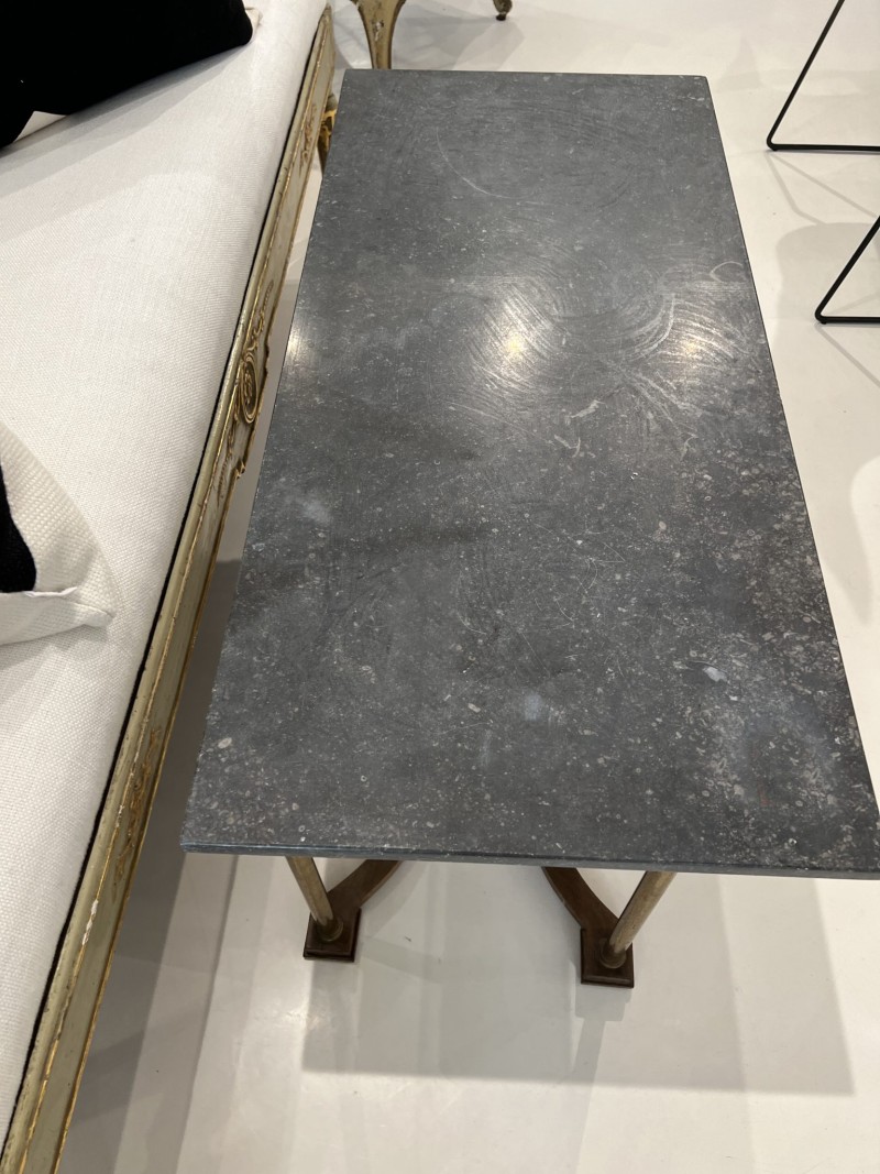 Lyre Coffee Table with Marble Top - Image 4