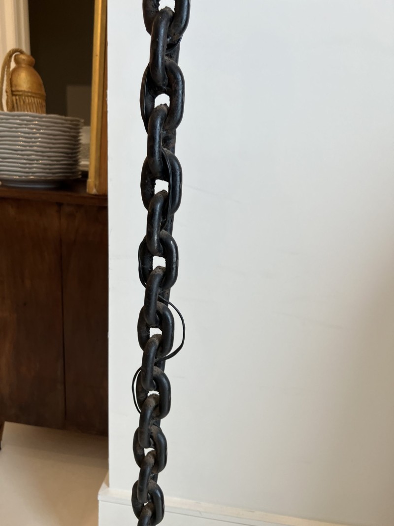 Vintage Black Chain Link Floor Lamp - Image 8