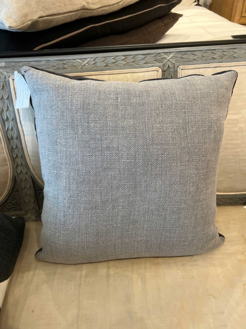Grey Velvet Pillow - Image 2