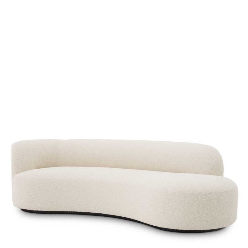 Cream Boucle Contemporary Sofa