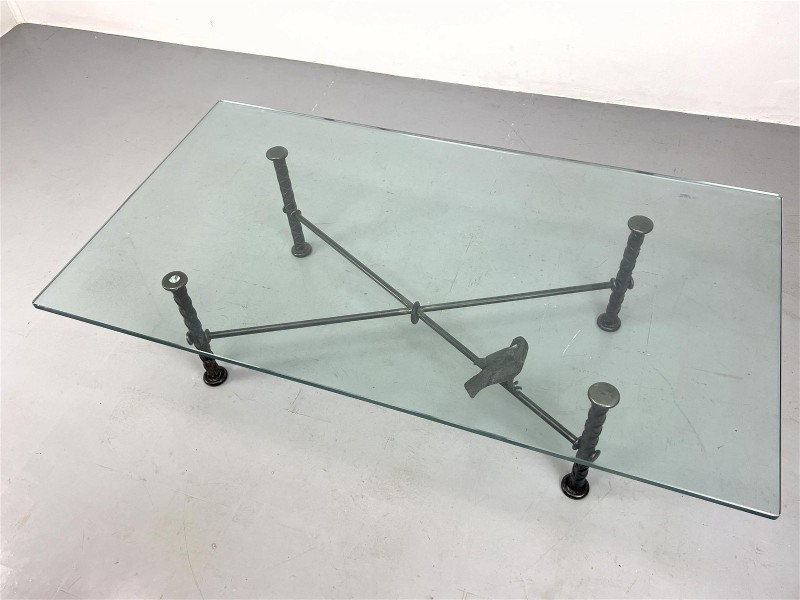 Ilana Goor Iron and Glass Coffee Table - Image 6