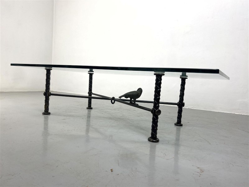 Ilana Goor Iron and Glass Coffee Table - Image 4