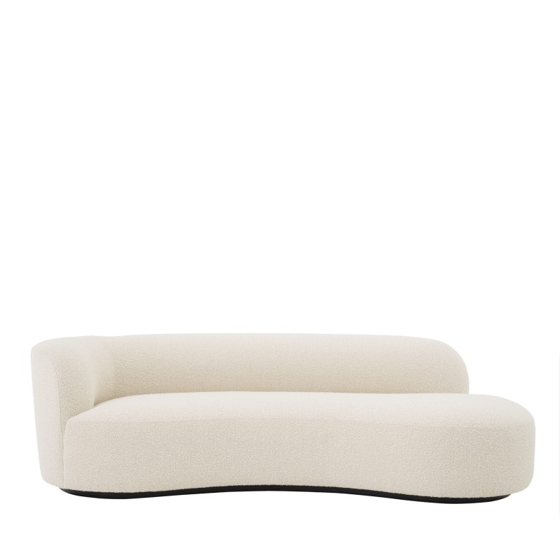 Cream Boucle Contemporary Sofa - Image 2