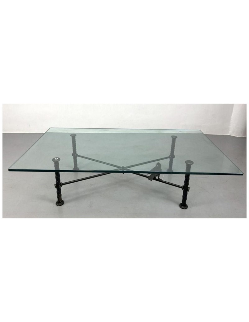 Ilana Goor Iron and Glass Coffee Table