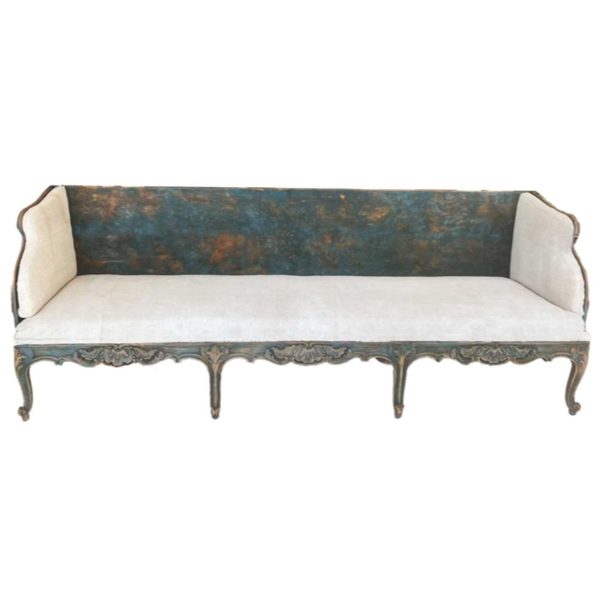 18th Century Large Swedish Trag Bench