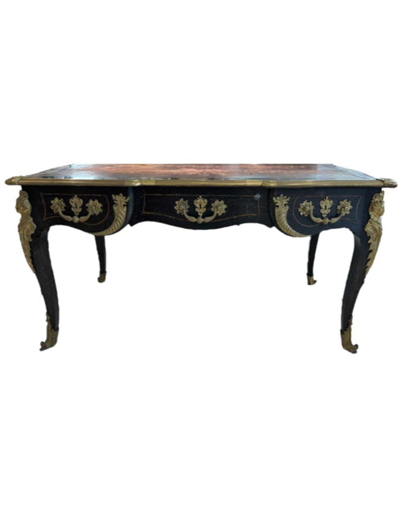 Louis XV Desk with Leather Top
