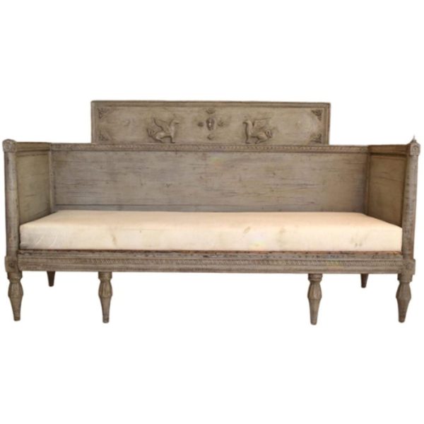 Swedish Bench with Neoclassical Carving