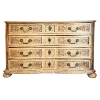 18th Century Bleached Oak Chest (Liege, Belgium)