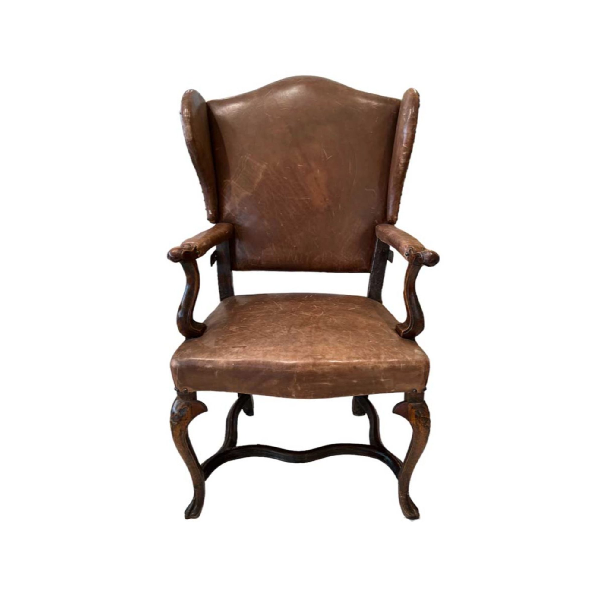 18th Century French Leather Reclining Chair