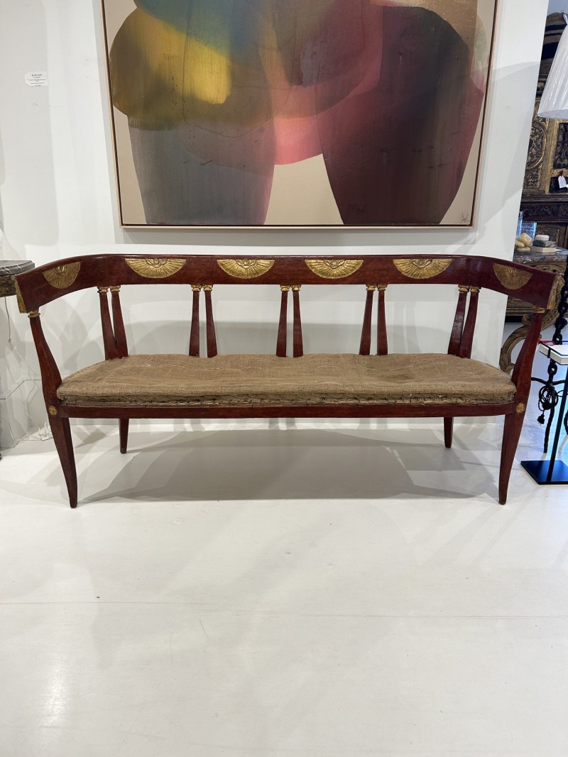 Swedish Polychrome Bench - Image 2