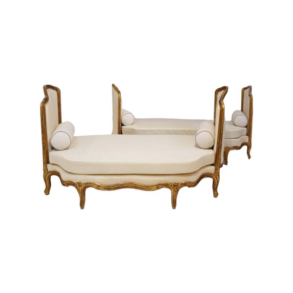 Pair of Large 19th Century Gilded Louis XV Banquettes