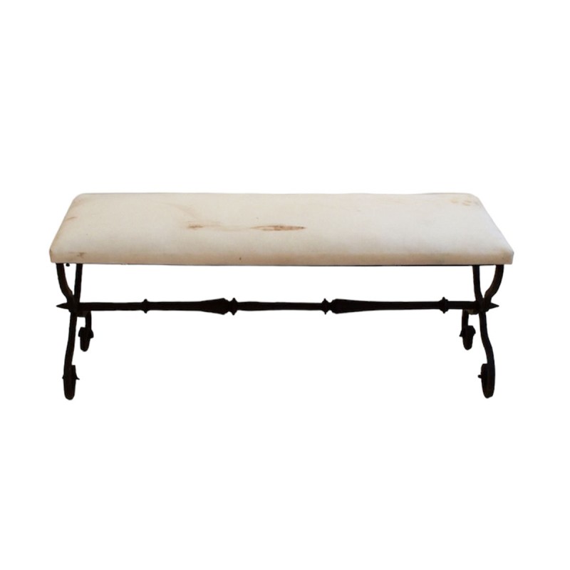 19th Century Hand Forged Iron Bench