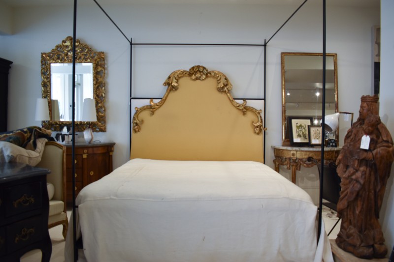 19th Century Italian Gilded Headboard (King) - Image 3