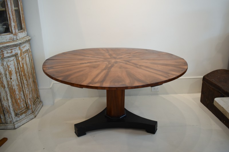 19th Century French Art Nouveau Cross Section Walnut Table - Image 5
