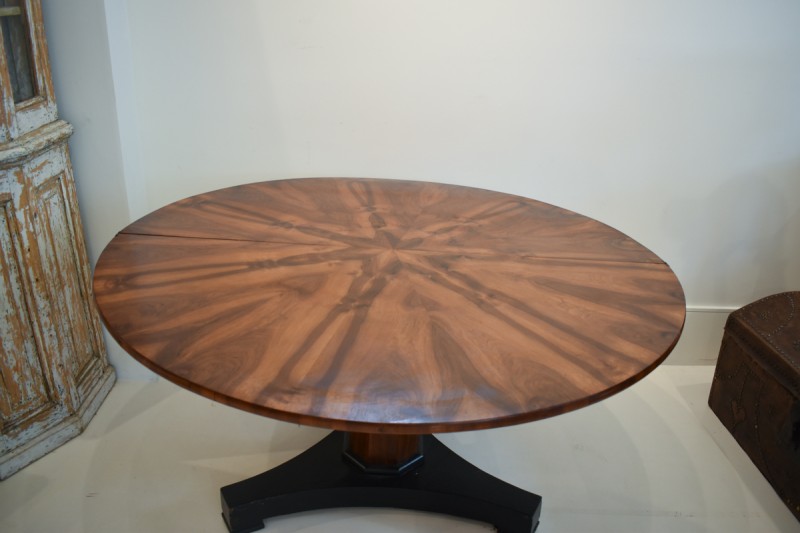 19th Century French Art Nouveau Cross Section Walnut Table - Image 3